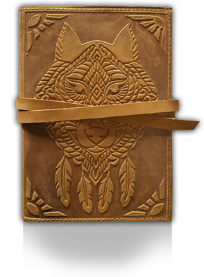 Rjkart Refillable Handcrafted Designer Leather diary With Lock A5 Diary Unruled 200 Pages(Yellow)