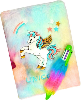 okji enterprises Diarywithpen Regular Diary Single rule 100 Pages(Multicolor)