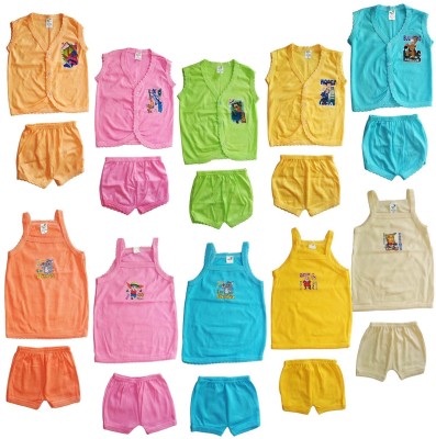 JUST TRY FASHION Baby Boys & Baby Girls Casual Top Shorts(Multicolor)