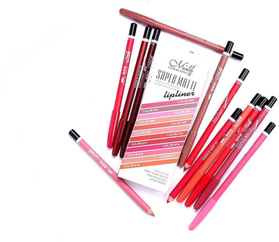 Menow Super Matte 12 Color Lip Liner Set(multicolor)