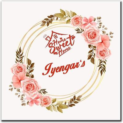Midas Craft Polypropylene Flower Name Plate(Multicolor)