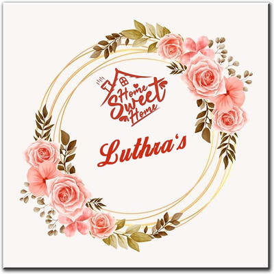 Midas Craft Polypropylene Flower Name Plate(Multicolor)