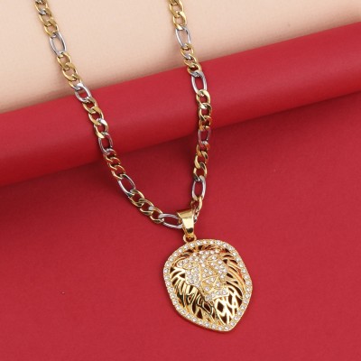 SILVER SHINE Amazing Classic Look Pendent Chain For Man And Boy Gold-plated Plated Alloy Chain
