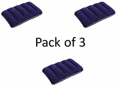 U UZAN Air Solid Travel Pillow Pack of 3(Blue)