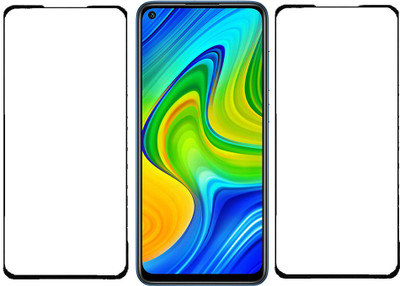 KARTRAY Edge To Edge Tempered Glass for Mi Redmi Note 9(Pack of 2)