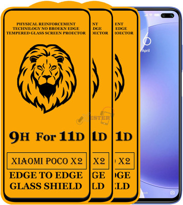 Xester Edge To Edge Tempered Glass for Xiaomi Poco X2(Pack of 3)