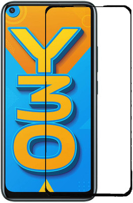 KARTRAY Edge To Edge Tempered Glass for Vivo Y30(Pack of 1)