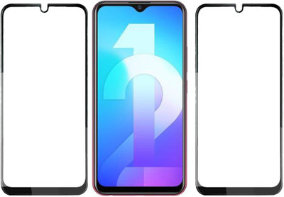 KARTRAY Edge To Edge Tempered Glass for Vivo Y12(Pack of 2)