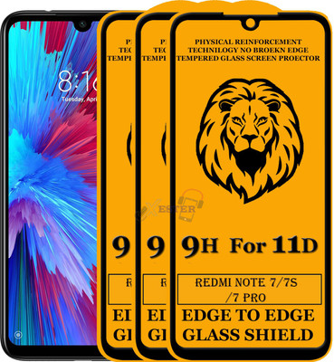 HQ Protection Edge To Edge Tempered Glass for Redmi Note 7s(Pack of 3)
