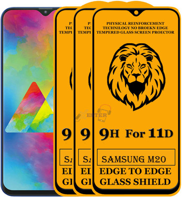HQ Protection Edge To Edge Tempered Glass for Samsung Galaxy M20(Pack of 3)