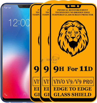 Xester Edge To Edge Tempered Glass for Vivo V9 Pro(Pack of 3)