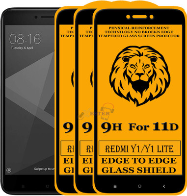 HQ Protection Edge To Edge Tempered Glass for Mi Redmi Y1 Lite(Pack of 3)