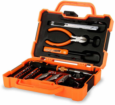 JAKEMY 47 In 1 Professional CR-V Screwdriver Household Maintenance and Disassembly Tool Kit Set with Sturdy ABS Plastic Box (Black and Orange) - JM-8146 Ratchet Screwdriver Set(Pack of 47)