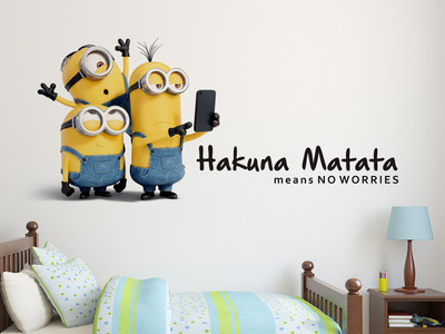 Littlebuds 150 cm Minions Removable Sticker(Pack of 1)