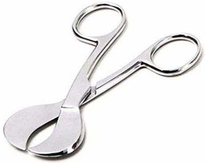 Forgesy Umbilical Cord Cutting Scissor American Pattern Curved And Angled Dissecting Scissors(Blunt/Sharp Blades)