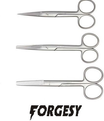 Forgesy Straight Operating Scissors SET OF 3 Straight Operating Scissors(Sharp/Sharp Blades)