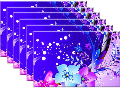 Dakshya Industries Rectangular Pack of 6 Table Placemat(Multicolor, PVC)