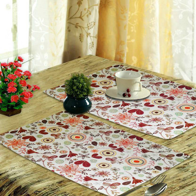 DPA Collection Rectangular Pack of 6 Table Placemat(Beige, PVC)