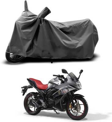 ANTHUB Two Wheeler Cover for Suzuki(Gixxer, Grey)