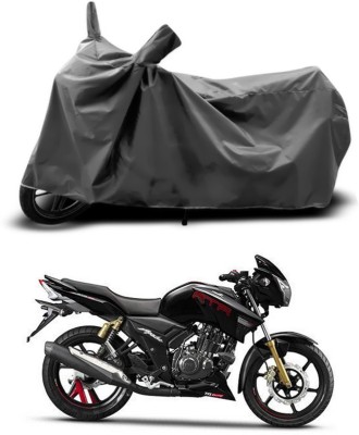 SEBONGO Two Wheeler Cover for TVS(Apache RTR 180, Grey)