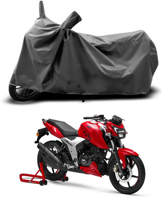 ANTHUB Two Wheeler Cover for TVS(Apache RTR 200 4V, Grey)