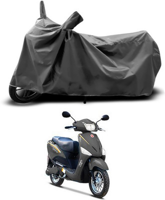 SEBONGO Two Wheeler Cover for Hero(Electric Optima, Grey)