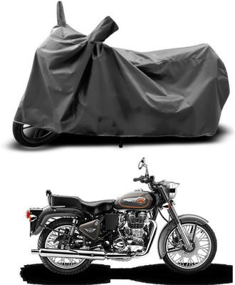 SEBONGO Two Wheeler Cover for Royal Enfield(500, Grey)