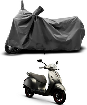 ANTHUB Two Wheeler Cover for Bajaj(Chetak, Grey)