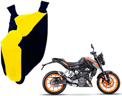 Auto Kite Two Wheeler Cover for KTM(Duke 200, Yellow, Blue)