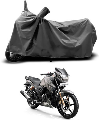 SEBONGO Two Wheeler Cover for TVS(Apache RTR 180, Grey)