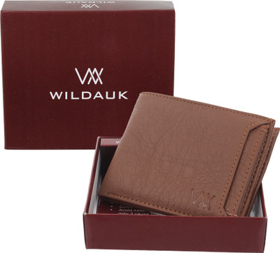 WILDAUK Men Tan Artificial Leather Wallet(7 Card Slots)