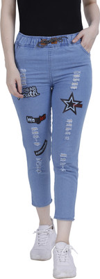 NDGARMENT Slim Fit Women Light Blue Trousers