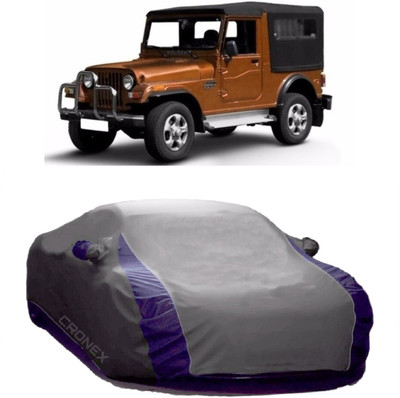 CRONEX Car Cover For Mahindra Jeep (With Mirror Pockets)(Grey)