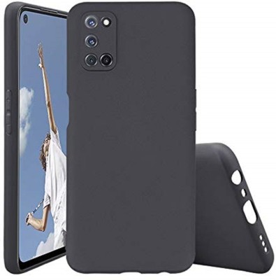 FlareHUB Back Cover for OPPO A52(Black, Matte Finish, Silicon, Pack of: 1)