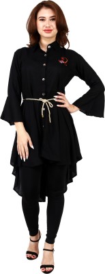 69 FASHION STREET Women High Low Black Dress