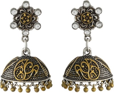 Silvermerc Designs GME_3303 Onyx Alloy Drops & Danglers, Jhumki Earring