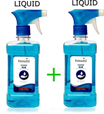 KESUDA 2 pcs of 1 Liter LIQUID blue  Spray (1L+1L) Hand Rub Bottle(2 x 1 L)