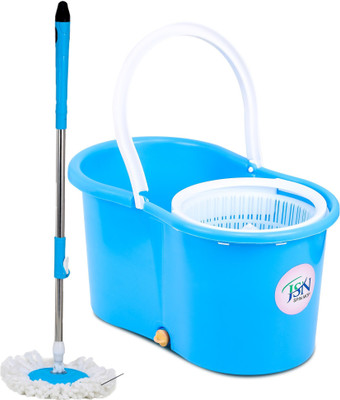 JSN Magic Spin Bucket Mop With 1 Refill Mop Set(Green)
