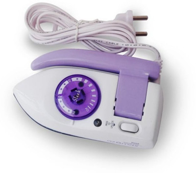 BIRDLINE Mini Foldable Travel Portable Electrical Clothes Iron/Travel Iron Box/Travel Iron/Dry Iron 230 W Dry Iron(White, Purple)