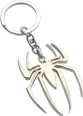 RAJ SpiderMan Marvel Avengers Superhero Movie Collectible (Silver) Silver Metal Keychain for Car Bike Men Women Boys Girls Kids Keyring Key Chain Key Chain