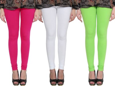 Clarita Churidar  Western Wear Legging(Pink, White, Light Green, Solid)