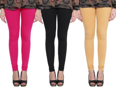 Clarita Churidar  Western Wear Legging(Pink, Black, Gold, Solid)