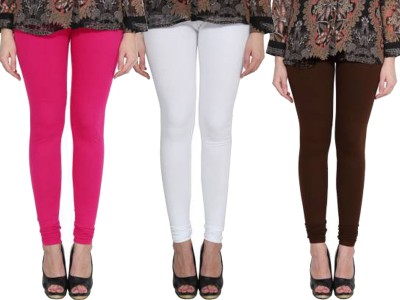 Clarita Churidar  Western Wear Legging(Pink, White, Brown, Solid)