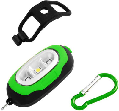 Protos India.Net Bike Bicycle Multipurpose 3 Mode LED COB Back Tail Key Chain Light LED Rear Break Light(Green, Black)