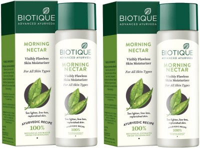 BIOTIQUE Pack of 2 Morning Nectar Visibly Flawless Skin Moisturizer Lotion 120ml(240 ml)