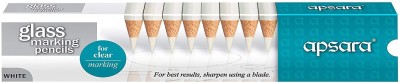 APSARA Glass Marking Pencils, White - Pack of 10 Pencil(White)