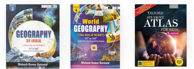Geography Of India (The Gist Of NCERT) VI To XII Useful For Competitive Exams World Geography (The Gist Of NCERT) VIth To XIIth Useful For All Competitive Exams Oxford Student Atlas For India(Paperback, MASHEH KUMAR BARNWAL AND OXFORD TEAM) Geography Of India (The Gist Of NCERT) VI To XII Useful For Competitive Exams World Geography (The Gist Of NCERT) VIth To XIIth Useful For All Competitive Exams Oxford Student Atlas For India(Paperback, MASHEH KUMAR BARNWAL AND OXFORD TEAM)