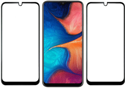 KARTRAY Edge To Edge Tempered Glass for Samsung Galaxy A20(Pack of 2)