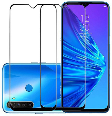KARTRAY Edge To Edge Tempered Glass for Realme 5(Pack of 2)