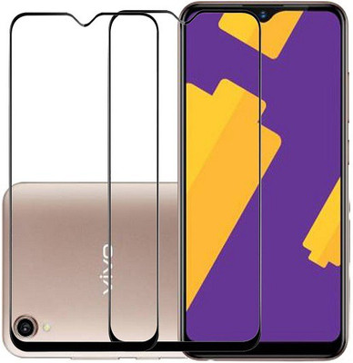 KARTRAY Edge To Edge Tempered Glass for Vivo Y90(Pack of 2)